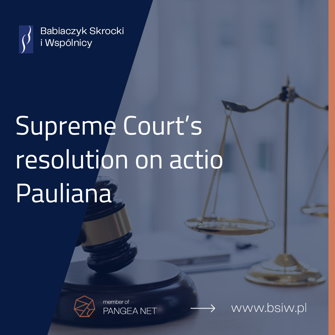 Resolution of a panel of 7 judges of the Supreme Court on actio Pauliana
