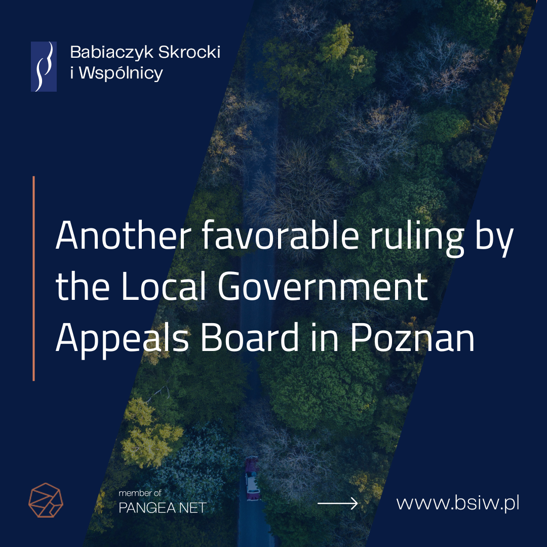 Another favorable ruling by the Local Government Appeals Board in Poznan