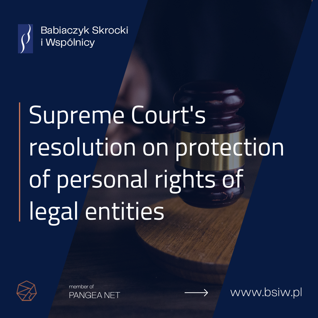 Supreme Court’s resolution on protection of personal rights of legal entities