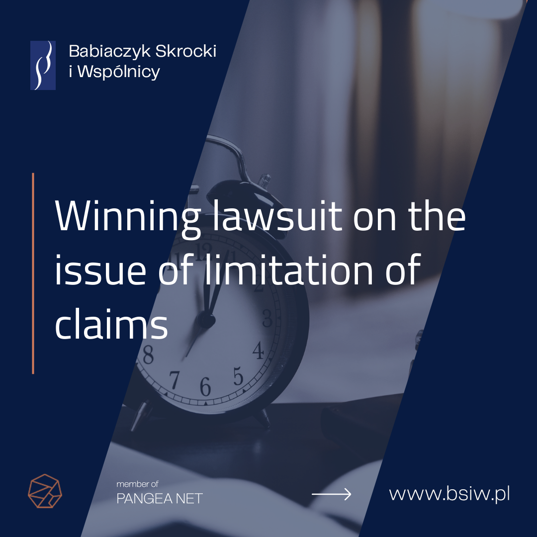 Winning lawsuit on the issue of limitation of claims