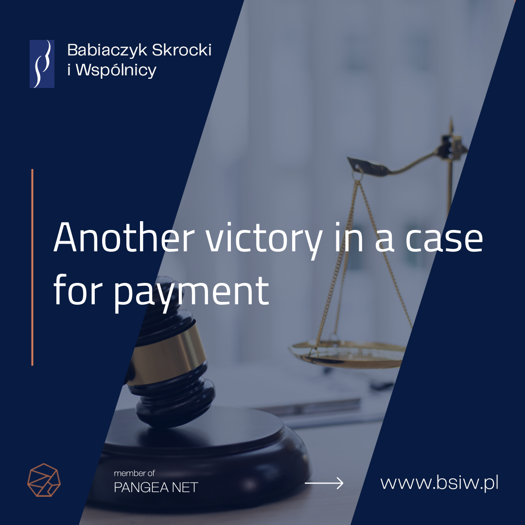 Another victory in a case for payment