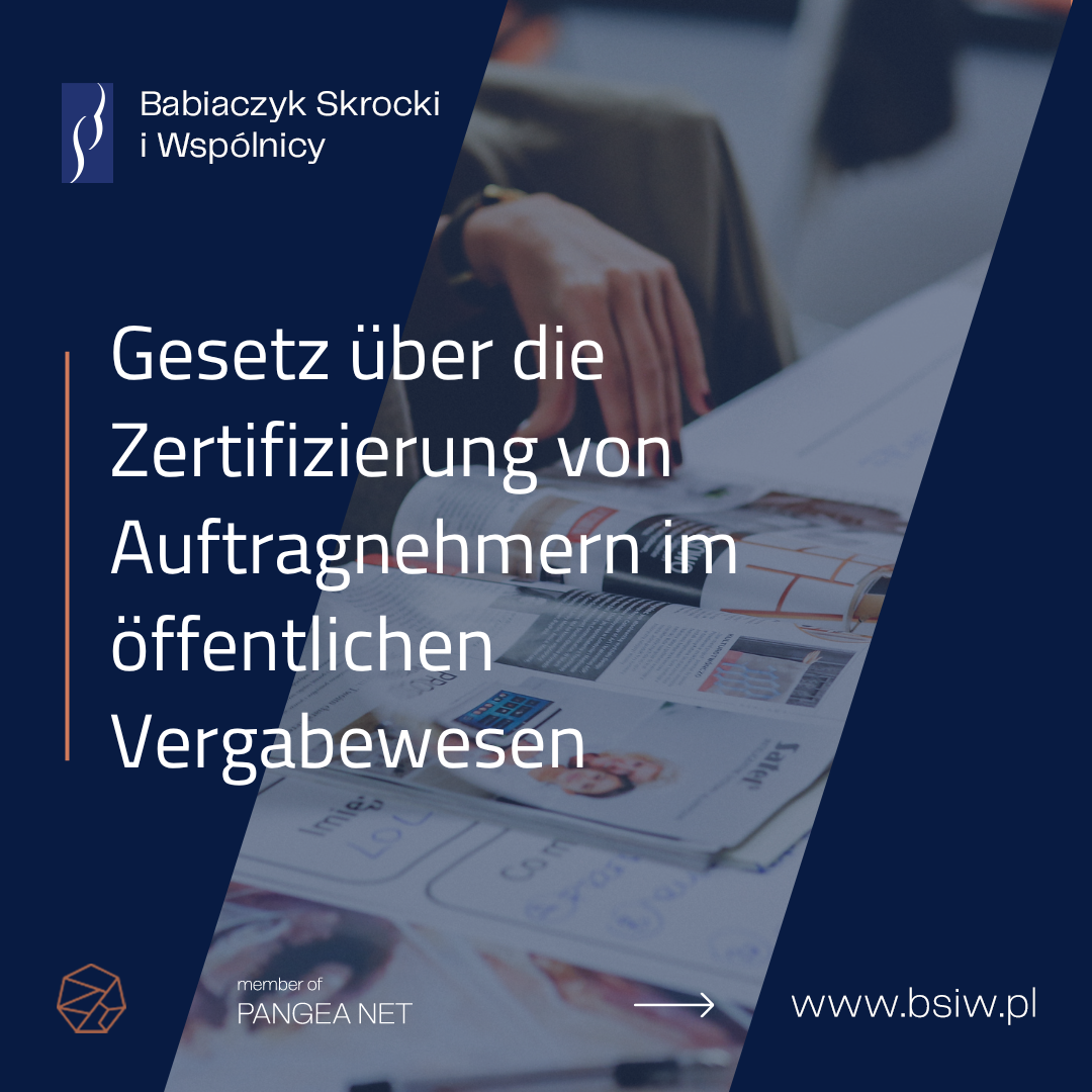 Gesetz über die Zertifizierung von Auftragnehmern im öffentlichen Vergabewesen