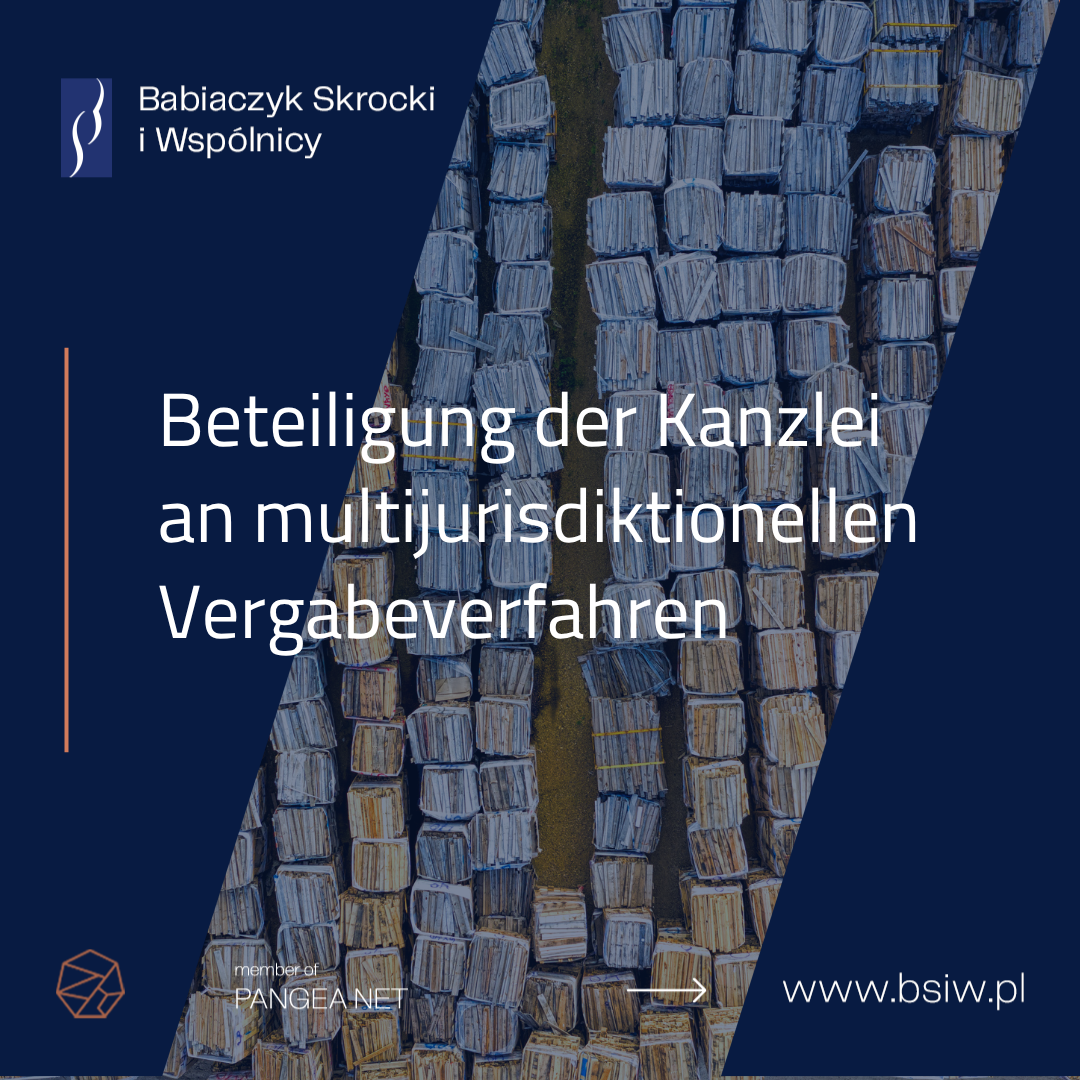 Beteiligung der Kanzlei an multijurisdiktionellen Vergabeverfahren